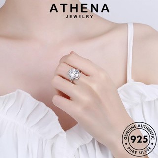 ATHENA JEWELRY เกาหลี ต้นฉบับ Silver ผู้หญิง แท้ แฟชั่น 925 เครื่องประดับ ดอกไม้ เงิน มอยส์ซาไนท์ไดมอนด์ แหวน เครื่องประดับ R855