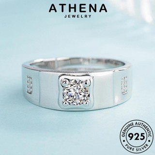 ATHENA JEWELRY โกลด์ มอยส์ซาไนท์ ไดมอนด์ เกาหลี แท้ 925 เครื่องประดับ แฟชั่น ผู้ชาย เครื่องประดับ Silver ต้นฉบับ เงิน แฟชั่น แหวน R875