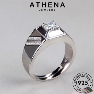 ATHENA JEWELRY ไดมอนด์ แหวน เครื่องประดับ เครื่องประดับ เกาหลี เงิน 925 ต้นฉบับ แท้ แฟชั่น ผู้ชาย บุคลิกภาพ มอยส์ซาไนท์ Silver โกลด์ R877