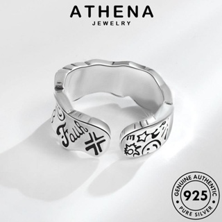 ATHENA JEWELRY Silver เครื่องประดับ เงิน กราฟฟิตีอาวุโส แท้ แฟชั่น ต้นฉบับ เครื่องประดับ ผู้หญิง แหวน เกาหลี 925 R880