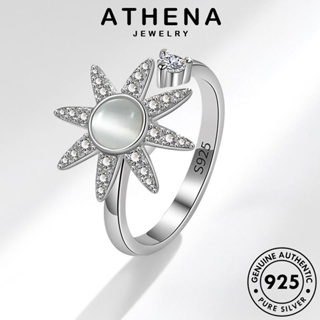 ATHENA JEWELRY แหวน Silver เครื่องประดับ มูนสโตน เงิน แฟชั่น เครื่องประดับ ทานตะวันที่เรียบง่าย ต้นฉบับ แท้ ผู้หญิง 925 เกาหลี R884