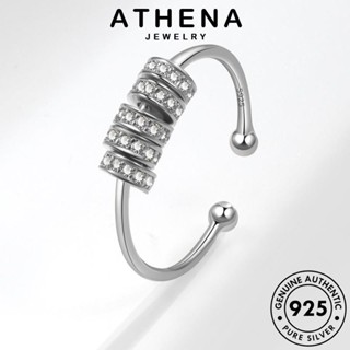 ATHENA JEWELRY เครื่องประดับ โกลด์ มอยส์ซาไนท์ แท้ เครื่องประดับ ไดมอนด์ แฟชั่น ลูกปัดสี เงิน ผู้หญิง ต้นฉบับ แหวน 925 เกาหลี Silver R885