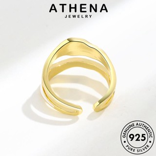 ATHENA JEWELRY แท้ เงิน ผู้หญิง เกาหลี ต้นฉบับ ง่ายไม่สม่ำเสมอ แหวน แฟชั่น Silver 925 เครื่องประดับ เครื่องประดับ ทอง R894