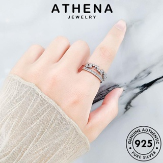 ATHENA JEWELRY เงิน เครื่องประดับ แฟชั่น แท้ แหวน เครื่องประดับ มงกุฎแฟชั่น ผู้หญิง ต้นฉบับ 925 Silver เกาหลี มอยส์ซาไนท์ไดมอนด์ R896