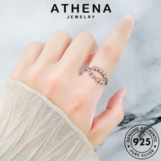 ATHENA JEWELRY แหวน เครื่องประดับ ต้นฉบับ เงิน Silver เครื่องประดับ แท้ เกาหลี ผู้หญิง ลูกปัดธรรมดา แฟชั่น 925 R897