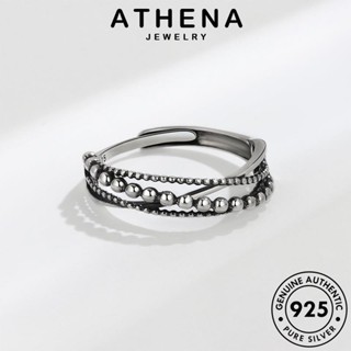 ATHENA JEWELRY เกาหลี ผู้หญิง ต้นฉบับ แท้ เครื่องประดับ Silver แฟชั่น เงิน แหวน ประดับด้วยลูกปัดวินเทจ 925 เครื่องประดับ R902