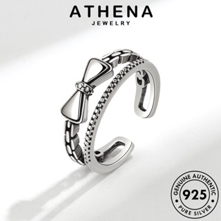 ATHENA JEWELRY โบว์แฟชั่น แหวน ผู้หญิง 925 Silver เกาหลี ต้นฉบับ แท้ เงิน แฟชั่น เครื่องประดับ เครื่องประดับ R915