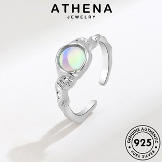 ATHENA JEWELRY ลาวาไล่ระดับสี แฟชั่น แหวน เกาหลี 925 Silver แท้ ต้นฉบับ เครื่องประดับ เงิน ผู้หญิง มูนสโตน เครื่องประดับ R918