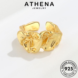 ATHENA JEWELRY เครื่องประดับ 925 เครื่องประดับ ผู้หญิง แฟชั่น ย้อนยุคผิดปกติ แหวน เงิน ทอง Silver ต้นฉบับ เกาหลี แท้ R921