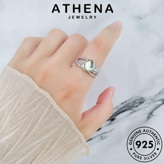 ATHENA JEWELRY ผู้หญิง เครื่องประดับ เงิน มูนสโตน 925 บุคลิกภาพ แหวน Silver ต้นฉบับ เครื่องประดับ เกาหลี แท้ แฟชั่น R922