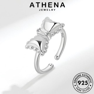 ATHENA JEWELRY เงิน ต้นฉบับ แท้ เครื่องประดับ โบว์หวาน เครื่องประดับ แฟชั่น 925 แหวน เกาหลี Silver ผู้หญิง มอยส์ซาไนท์ไดมอนด์ R930