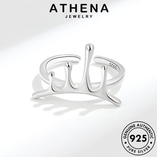 ATHENA JEWELRY แท้ เงิน แหวน ต้นฉบับ เกาหลี เครื่องประดับ แฟชั่น ง่ายไม่สม่ำเสมอ เครื่องประดับ Silver 925 ผู้หญิง R933