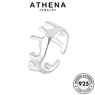 ATHENA JEWELRY ไม่สม่ำเสมอ เครื่องประดับ 925 Silver ต้นฉบับ แหวน แฟชั่น เกาหลี เครื่องประดับ ผู้หญิง แท้ เงิน R934