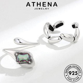 ATHENA JEWELRY ผู้หญิง เครื่องประดับ แหวน แท้ Silver เครื่องประดับ เกาหลี 925 ต้นฉบับ แฟชั่น เงิน มูนสโตน งูบุคลิกภาพ R936