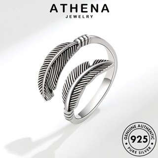 ATHENA JEWELRY แหวน ต้นฉบับ 925 ผู้หญิง ขนนกย้อนยุค เกาหลี แฟชั่น เครื่องประดับ Silver แท้ เงิน เครื่องประดับ R905