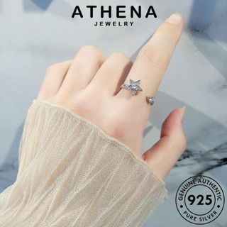 ATHENA JEWELRY Silver เกาหลี 925 ไดมอนด์ แหวน เงิน แฟชั่น ดาว ผู้หญิง มอยส์ซาไนท์ โกลด์ แท้ ต้นฉบับ เครื่องประดับ เครื่องประดับ R960