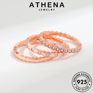 ATHENA JEWELRY เกาหลี 925 หกเหลี่ยมสร้างสรรค์ เครื่องประดับ มอยส์ซาไนท์ เครื่องประดับ ต้นฉบับ Silver โกลด์ ผู้หญิง แฟชั่น ไดมอนด์ แหวน แท้ เงิน R970