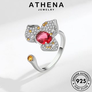 ATHENA JEWELRY เงิน แฟชั่น เกาหลี เครื่องประดับ ดอกไม้ แท้ 925 แหวน ต้นฉบับ Silver เครื่องประดับ ซิทริน ผู้หญิง R975