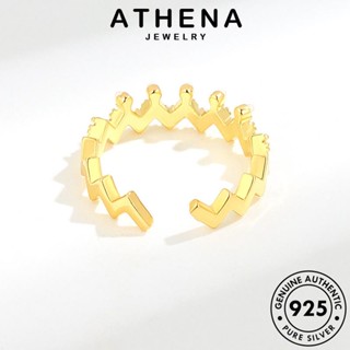 ATHENA JEWELRY เครื่องประดับ ต้นฉบับ Silver 925 ไดมอนด์ เกาหลี แฟชั่น ผู้หญิง แหวน เงิน โกลด์ แท้ คลื่นบุคลิกภาพ เครื่องประดับ มอยส์ซาไนท์ R982