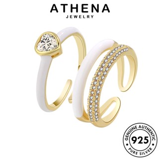 ATHENA JEWELRY 925 โกลด์ ต้นฉบับ แท้ เครื่องประดับ รักแฟชั่น Silver มอยส์ซาไนท์ เครื่องประดับ ไดมอนด์ แฟชั่น ผู้หญิง เงิน เกาหลี แหวน R945