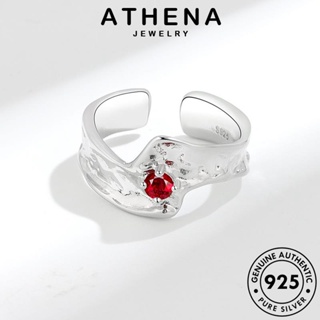 ATHENA JEWELRY ต้นฉบับ 925 แฟชั่น เครื่องประดับ ผู้หญิง แหวน ทับทิม Silver โบฮีเมียน เกาหลี แท้ เงิน เครื่องประดับ R949