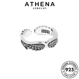 ATHENA JEWELRY เครื่องประดับ แหวน เครื่องประดับ ต้นฉบับ 925 ขนนกย้อนยุค แท้ เงิน ผู้หญิง แฟชั่น เกาหลี Silver R999