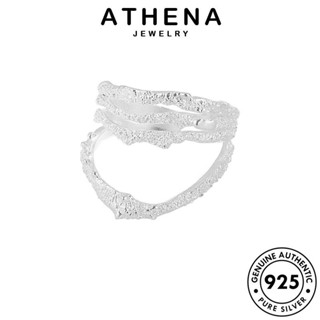 ATHENA JEWELRY Silver แท้ เครื่องประดับ แฟชั่น ผู้หญิง แหวน เงิน ต้นฉบับ 925 เกาหลี เส้นไม่สม่ำเสมอ เครื่องประดับ R1003