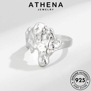 ATHENA JEWELRY Silver เงิน ต้นฉบับ เกาหลี เครื่องประดับ แฟชั่น แท้ ผู้หญิง เครื่องประดับ แหวน 925 ลาวาที่ผิดปกติ R1006