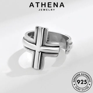 ATHENA JEWELRY แท้ เครื่องประดับ ต้นฉบับ ข้ามวินเทจ ผู้หญิง เงิน แฟชั่น แหวน เครื่องประดับ Silver เกาหลี 925 R1009