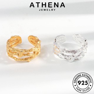 ATHENA JEWELRY ต้นฉบับ 925 เงิน ผู้หญิง หลายชั้นไม่สม่ำเสมอ แหวน ทอง แฟชั่น เครื่องประดับ Silver แท้ เครื่องประดับ เกาหลี R1046