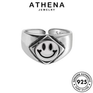 ATHENA JEWELRY เครื่องประดับ Silver 925 แหวน ผู้หญิง เกาหลี ใบหน้ายิ้มส่วนบุคคล เงิน แท้ เครื่องประดับ ต้นฉบับ แฟชั่น R1049