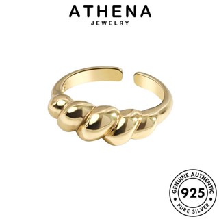 ATHENA JEWELRY เครื่องประดับ เครื่องประดับ ทอง เกาหลี แฟชั่น เงิน แหวน ผู้หญิง ต้นฉบับ บิดย้อนยุค Silver แท้ 925 R1051