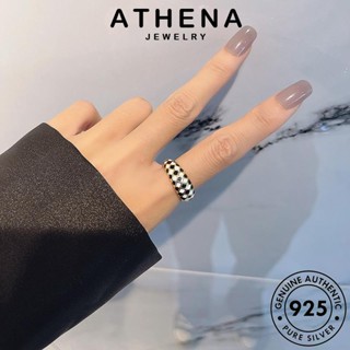 ATHENA JEWELRY ทอง แท้ กระดานหมากรุกง่ายๆ แหวน ผู้หญิง แฟชั่น เงิน 925 Silver เครื่องประดับ เครื่องประดับ ต้นฉบับ เกาหลี R1060