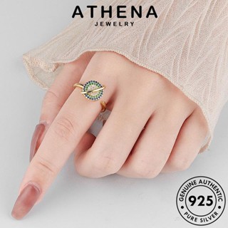 ATHENA JEWELRY แท้ ดาวเคราะห์หมุน 925 เครื่องประดับ เงิน โกลด์ ต้นฉบับ เกาหลี Silver เครื่องประดับ ไดมอนด์ มอยส์ซาไนท์ ผู้หญิง แหวน แฟชั่น R1023