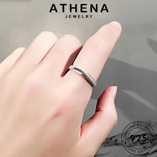 ATHENA JEWELRY Silver เครื่องประดับ มันวาวเรียบง่าย ผู้หญิง เกาหลี แฟชั่น แหวน เครื่องประดับ 925 เงิน ทอง แท้ ต้นฉบับ R1025