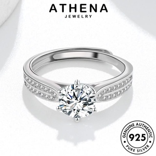 ATHENA JEWELRY มอยส์ซาไนท์ไดมอนด์ 925 Silver ต้นฉบับ เครื่องประดับ ผู้หญิง แฟชั่น เงิน แหวน เครื่องประดับ แฟชั่น เกาหลี แท้ R1031