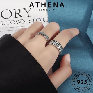 ATHENA JEWELRY แฟชั่น เงิน แหวน Silver เครื่องประดับ ไพ่นกกระจอกย้อนยุค เครื่องประดับ แท้ ต้นฉบับ ผู้หญิง เกาหลี 925 R1042