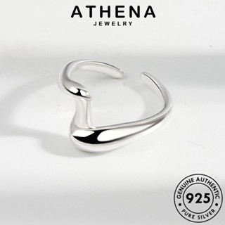 ATHENA JEWELRY เครื่องประดับ 925 เงิน เครื่องประดับ เกาหลี แหวน แท้ ผู้หญิง ต้นฉบับ ทอง ส่วนโค้งทางเรขาคณิต Silver แฟชั่น R1074