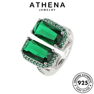 ATHENA JEWELRY ต้นฉบับ เครื่องประดับ เครื่องประดับ เกาหลี Silver แหวน สไตล์ศาล มรกต ผู้หญิง เงิน แท้ แฟชั่น 925 R1076