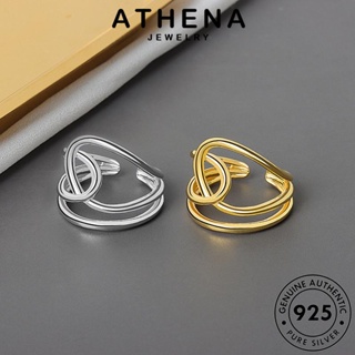 ATHENA JEWELRY เครื่องประดับ 925 เกาหลี แฟชั่น เครื่องประดับ เงิน ทอง วินเทจ แหวน ผู้หญิง ต้นฉบับ Silver แท้ R1082