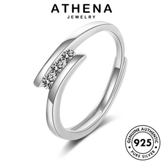 ATHENA JEWELRY มอยส์ซาไนท์ Silver เกาหลี โกลด์ เครื่องประดับ ต้นฉบับ เงิน 925 แฟชั่น เครื่องประดับ แหวน ไดมอนด์ เรียบง่าย ผู้หญิง แท้ R1083