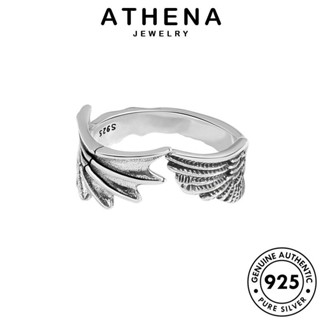 ATHENA JEWELRY ขนนกย้อนยุค แฟชั่น ผู้หญิง เครื่องประดับ เครื่องประดับ แหวน เกาหลี เงิน 925 Silver แท้ ต้นฉบับ R1091