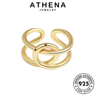 ATHENA JEWELRY เงิน แฟชั่น เครื่องประดับ Silver เส้นใหญ่บุคลิกภาพ แท้ ทอง เครื่องประดับ 925 ต้นฉบับ ผู้หญิง เกาหลี แหวน R1095