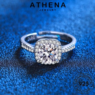 ATHENA JEWELRY เครื่องประดับ มอยส์ซาไนท์ไดมอนด์ Silver เกาหลี ตัดเจ้าหญิง 925 แท้ ต้นฉบับ แหวน ผู้หญิง แฟชั่น เงิน เครื่องประดับ R1099