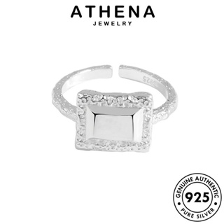 ATHENA JEWELRY ผู้หญิง รูปทรงเรขาคณิตที่เรียบง่าย แฟชั่น เงิน Silver แท้ เครื่องประดับ เกาหลี แหวน ต้นฉบับ เครื่องประดับ 925 R1107