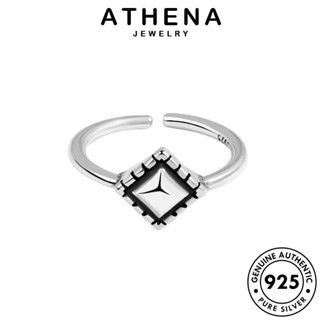 ATHENA JEWELRY 925 แหวน เงิน เครื่องประดับ ผู้หญิง เครื่องประดับ แท้ เรขาคณิตย้อนยุค ต้นฉบับ แฟชั่น เกาหลี Silver R1108