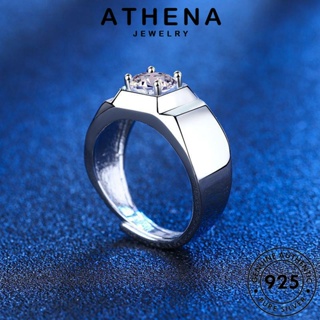 ATHENA JEWELRY แท้ ผู้ชาย แฟชั่น ครอบงำ Silver ต้นฉบับ 925 มอยส์ซาไนท์ไดมอนด์ เครื่องประดับ แหวน เกาหลี เงิน เครื่องประดับ R1140