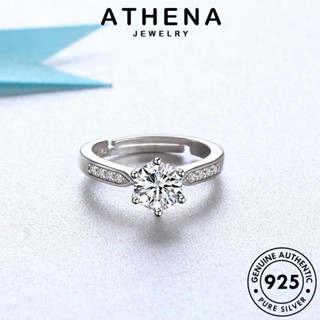 ATHENA JEWELRY มอยส์ซาไนท์ไดมอนด์ 925 Silver ผู้หญิง แหวน เกาหลี ต้นฉบับ เงิน เครื่องประดับ แฟชั่น แท้ เครื่องประดับ หรูหรา R1116