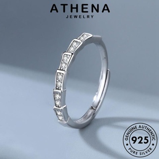 ATHENA JEWELRY เกาหลี ต้นฉบับ ต้นไผ่ เครื่องประดับ คู่รัก เงิน แหวน เครื่องประดับ Silver 925 แฟชั่น แท้ มอยส์ซาไนท์ไดมอนด์ R1118