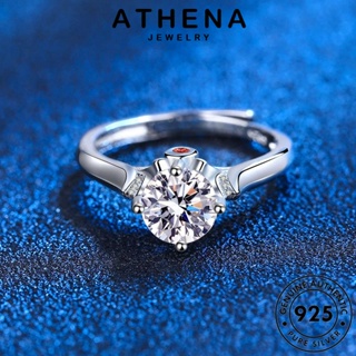 ATHENA JEWELRY แฟชั่น 925 ผู้หญิง ต้นฉบับ มอยส์ซาไนท์ไดมอนด์ แท้ เงิน เกาหลี Silver มงกุฎ เครื่องประดับ แหวน เครื่องประดับ R1123